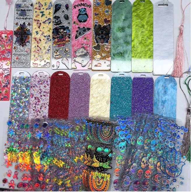 Wholesale Random Holographic Stickers 20/50/100pcs UV DTF Wraps & Cartoon Random Styles Bookmark Stickers for Crafts laser wraps